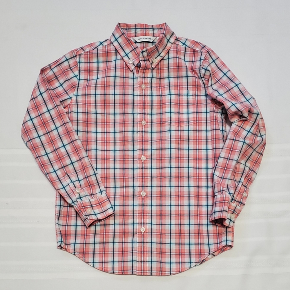 Janie and Jack Boys Button Down Long Sleeve Shirt